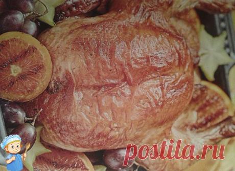 Новогодняя курица, запеченная с апельсинами