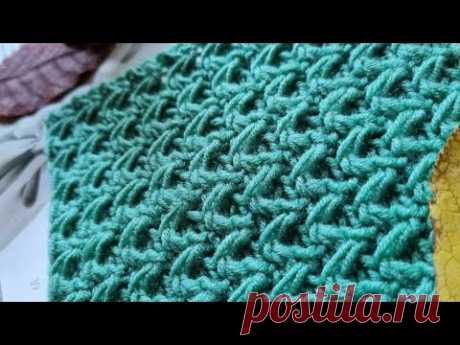 Фоновый узор с эффектом длинных петель❤️🧶knitting pattern.