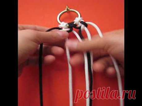 How to Tie a Wide Solomon Bar by TIAT / Красивая плетеная ручка для вязаной сумки &quot;Соломонова полоса&quot; - YouTube