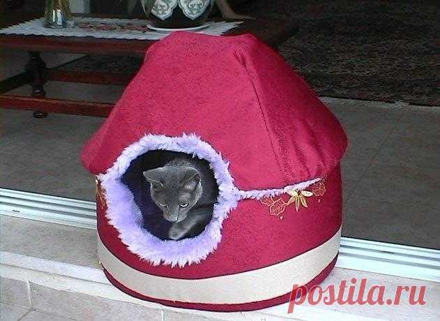Как самому сделать домик для кошки
