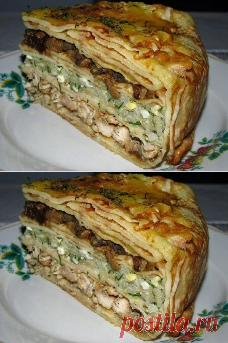 Лучшие кулинарные рецепты: &quot;Блинный курник&quot;