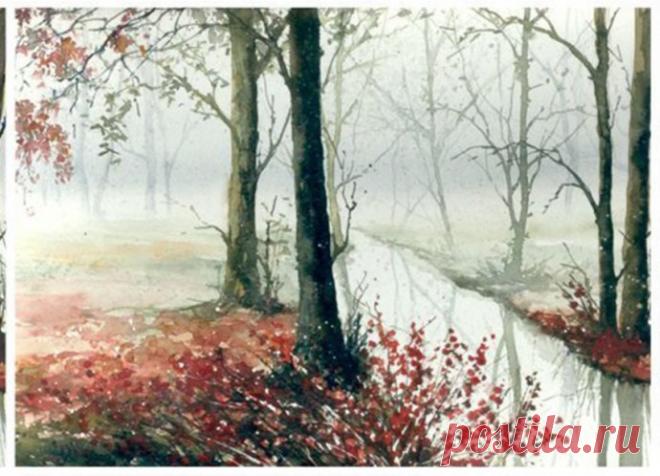 Рисуем осенний пейзаж