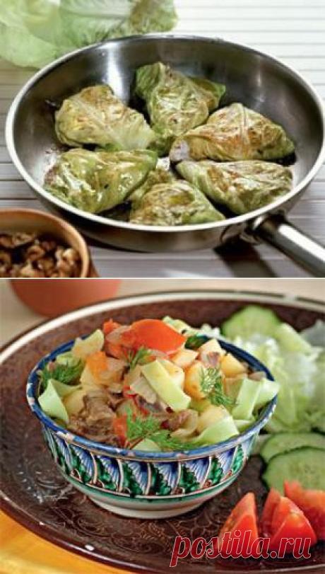 Молодая капуста. Салаты, щи, голубцы из молодой капусты.