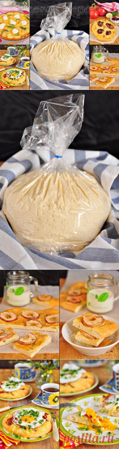 Универсальное дрожжевое тесто и изделия из него. 
Что нужно для теста:
Молоко тёплое - 250 мл.,
Сахар - 2 ч.л.,
Дрожжи быстродейстующие Саф-Момент - 1 пачка (11 гр.),
Мука - 1 кг.,
Разрыхлитель (порошок для выпечки) - 3 ч.л.,
Соль - 3 ч.л.,
Йогурт (комнатной температуры) - 375 мл.,
Яйца - 2 шт.