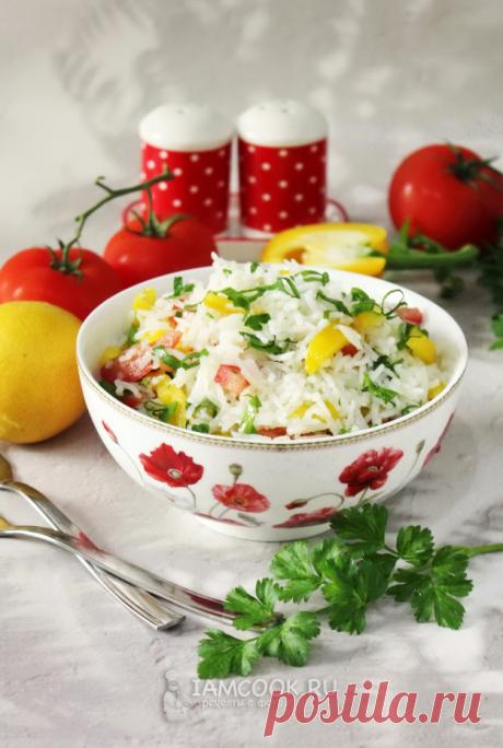 Салат с рисом и овощами — рецепт с фото пошагово