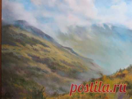 Чеченские горы.Х.Масло.60х70см