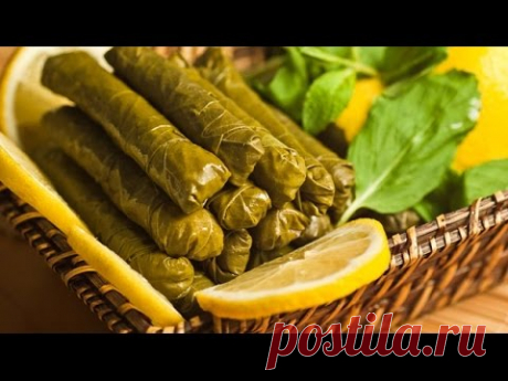 Сарма с виноградными листьями.Турецкие голубцы в виноградных листьях.Как закрутить сарму.