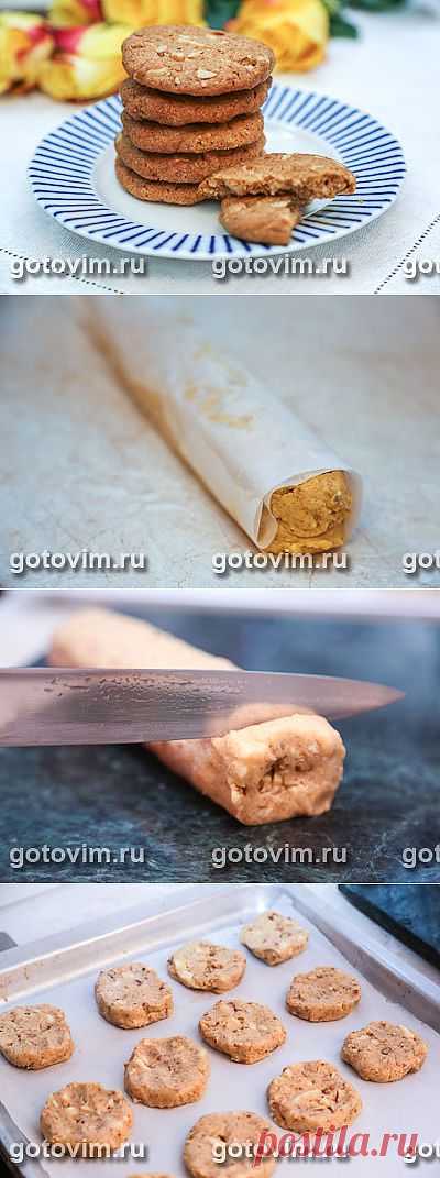 Печенье с белым шоколадом и грецкими орехами. Фото-рецепт / Готовим.РУ