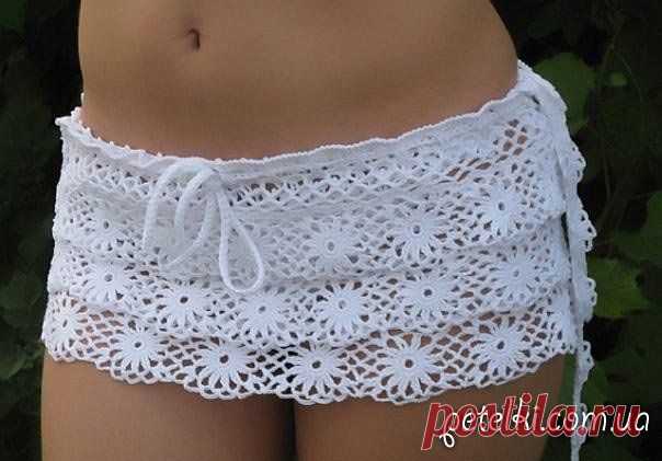 Схемы вязаных юбок, шорт, брюк крючком и спицами » Страница 8