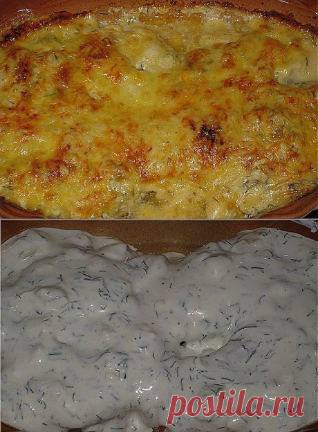 Форель под сметанно-лимонным соусом..