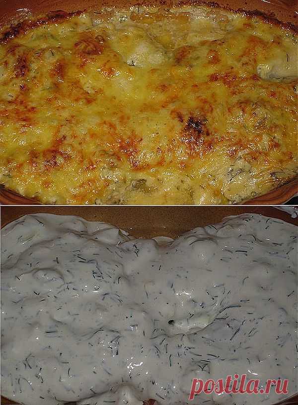 Форель под сметанно-лимонным соусом..