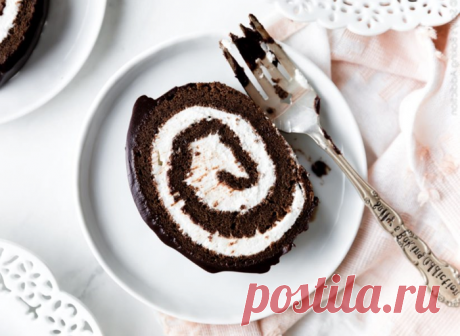 Швейцарский шоколадный рулет со взбитыми сливками | ChocoYamma | Яндекс Дзен