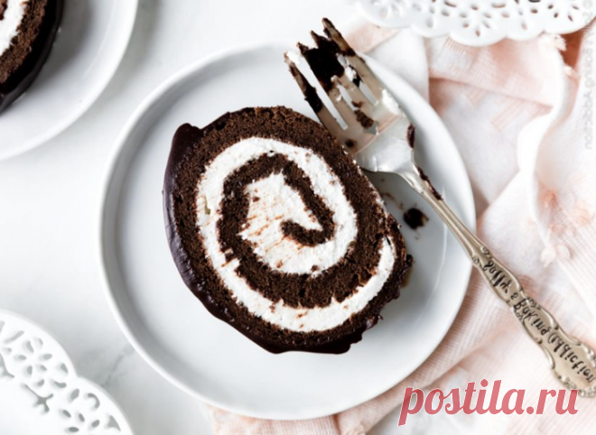 Швейцарский шоколадный рулет со взбитыми сливками | ChocoYamma | Яндекс Дзен