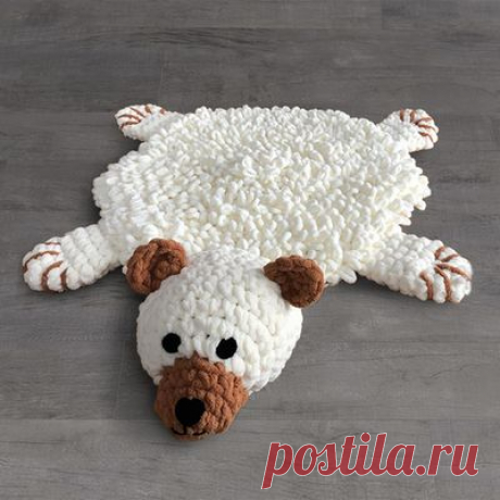 Купить Описание вязания. Коврик-игрушка мишка Тедди из пряжи Alize Puffy в Москве - Доставка в любой город России, цена.