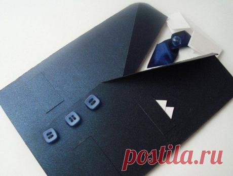 Открытка Пиджак своими руками