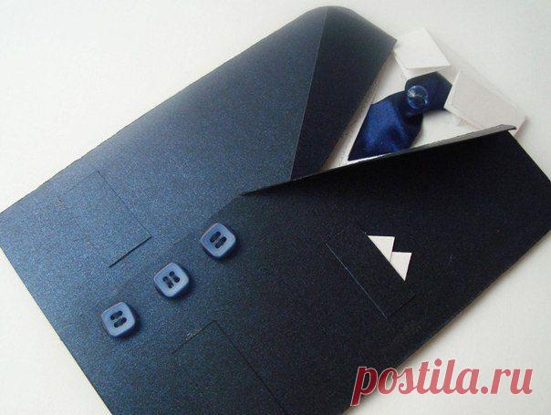 Открытка Пиджак своими руками