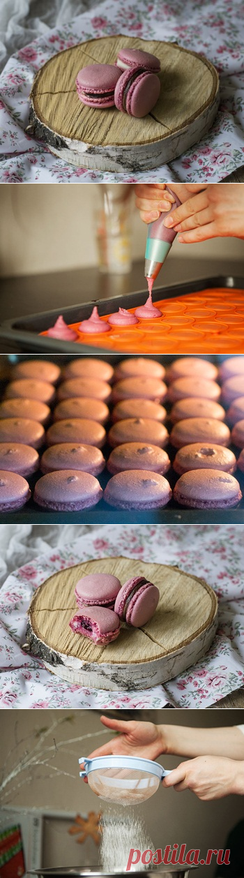 Пирожное Macaron - классический рецепт с пошаговыми фото / Меню недели