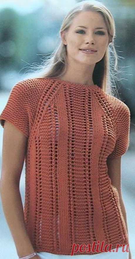 вязание спицами регланом