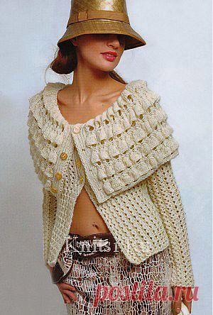 Белый кардиган. Вязание для женщин / Кардиганы / Спицами