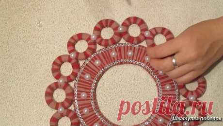 Рамка для фото из картона и газетных трубочек.Фоторамка своими руками.