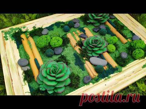 Различные виды мха своими руками. Эко-панно. Роспись поделок 