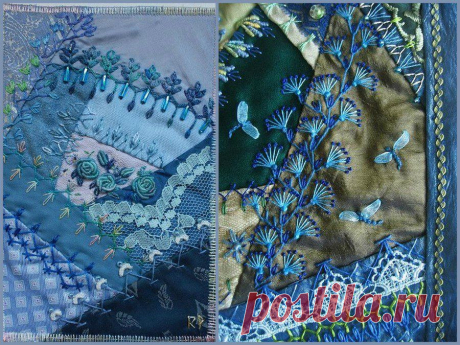 Crazy quilt stitches для вдохновения