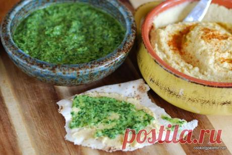 Схуг зеленый, йеменская аджика. Зеленые соусы. - Cooking Palette » Cooking Palette