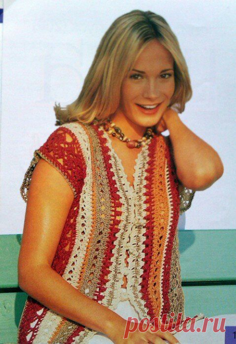 Раз полоска, три полоска - будет кофточка. Топы и майки | Вязаный смак! Пульс Mail.ru