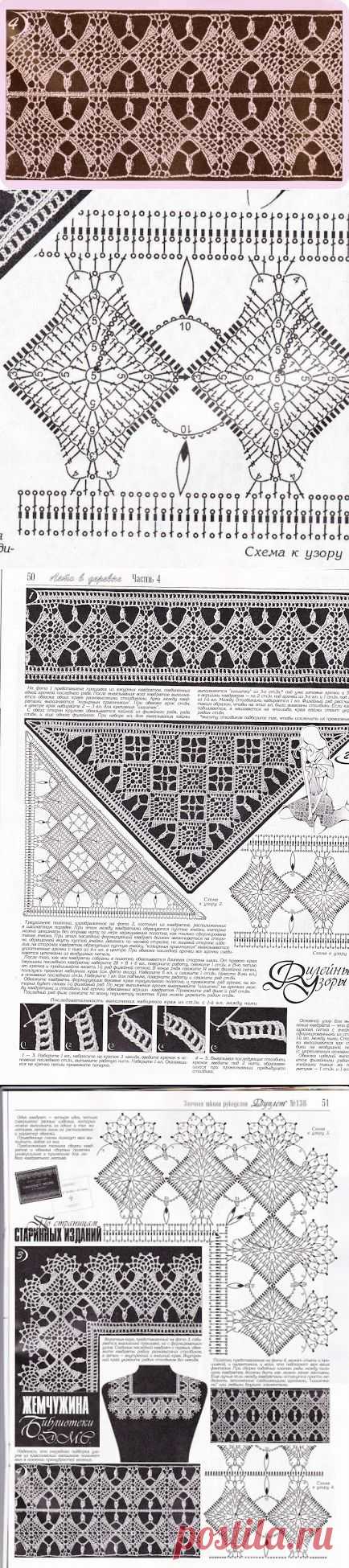 Olgaknits. Вязание на спицах и крючком!: Старинные узоры крючком.