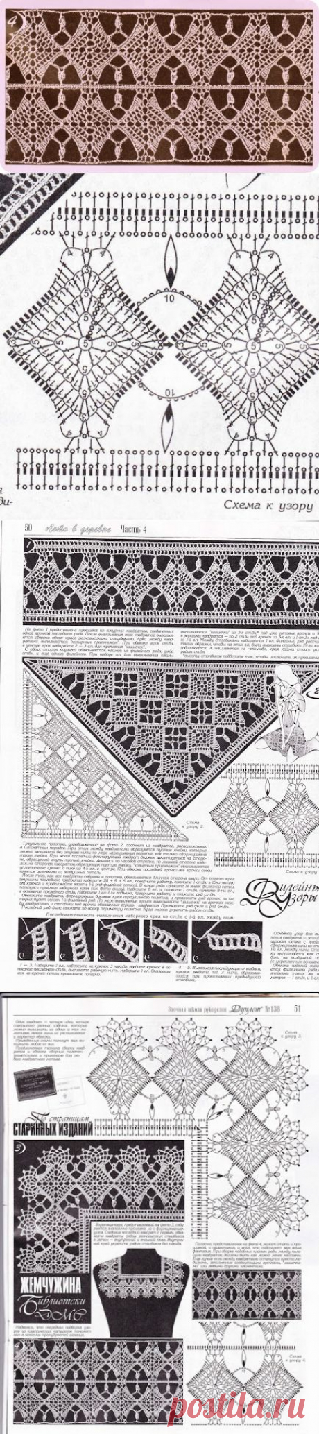 Olgaknits. Вязание на спицах и крючком!: Старинные узоры крючком.