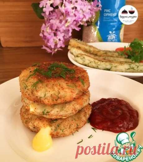 Постные рисовые котлеты с чесноком и зеленью - кулинарный рецепт