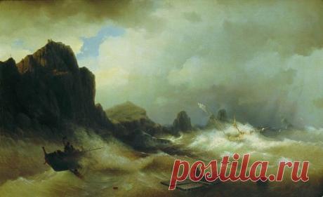 Кораблекрушение 1843 116х189. Иван Константинович Айвазовский. |  gallerix.ru