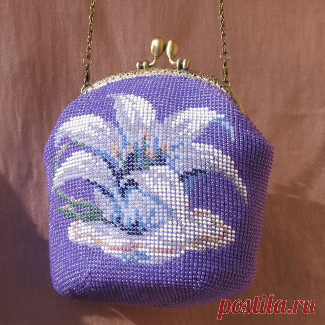 Вяжем бисерную сумочку - Ярмарка Мастеров - ручная работа, handmade