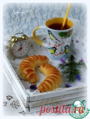 Рогалики с яблочным повидлом - кулинарный рецепт