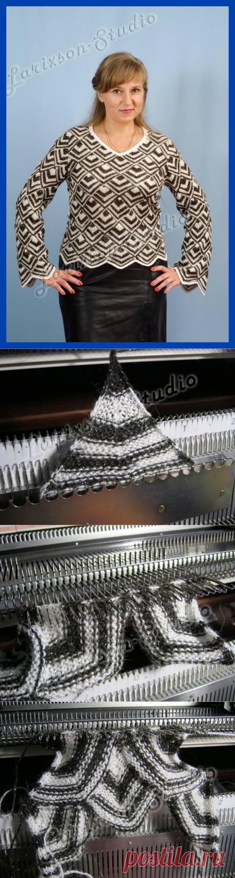 Джемпер в стиле Patchwork (ПЭЧВОРК). МК.Машинное вязание