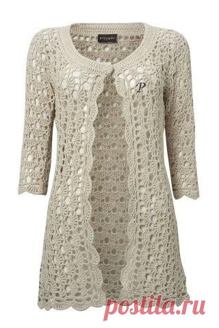 Кардиган крючком