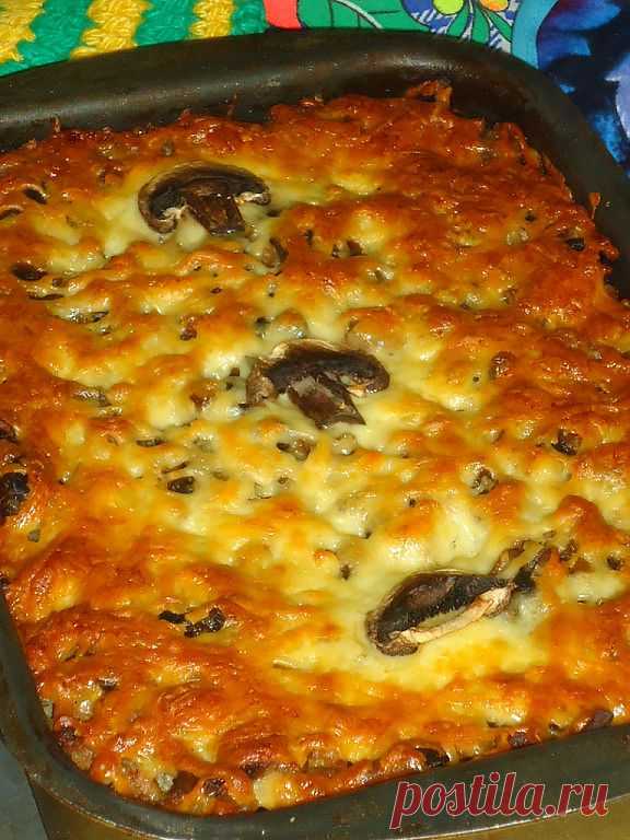 Картофельная запеканка с фаршем и грибами | "Просто и очень вкусно"
