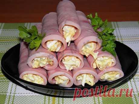 Ветчинные рулетики с сыром😋