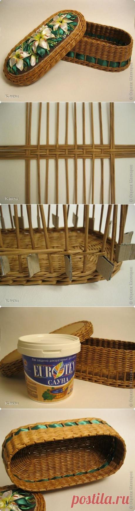 Газетные плетенки с вышивкой лентами. Мастер-класс