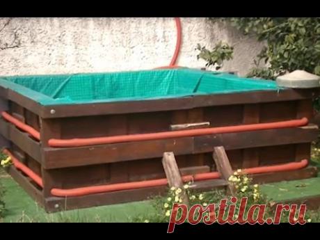 Бассейн из поддонов своими руками