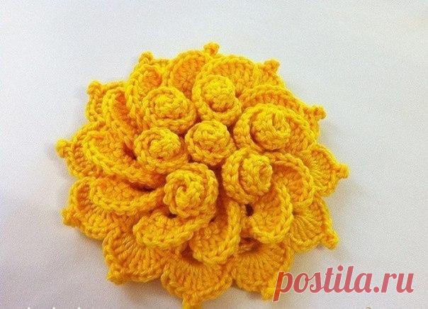 Цветок крючком . МК