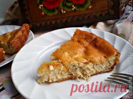 Закусочный сырный пирог с курицей
