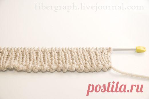 Виды наборного края спицами. Мастер-классы. Часть 1.