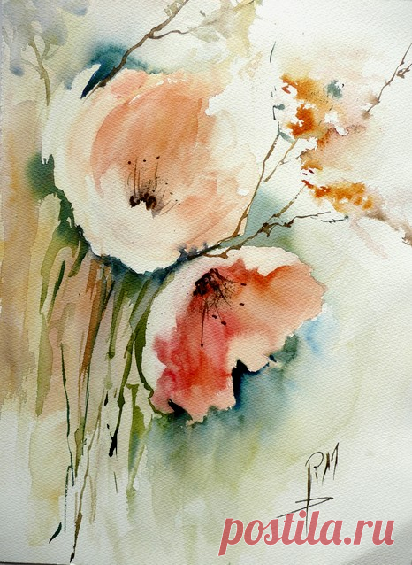 yamaha373 | Художник Rose-Marie Dubreucq. Акварель.