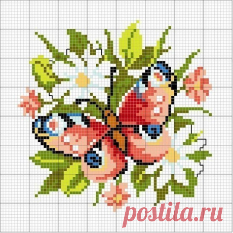 Вышивка бабочек / Вышивка / Схемы вышивки крестом, вышивка крестиком