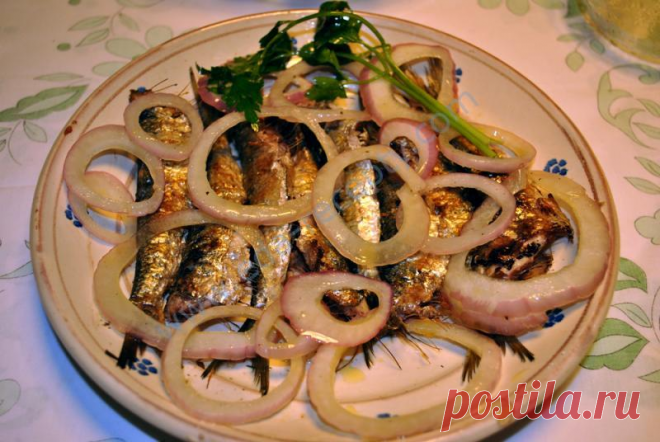 Жареные маринованные сардины