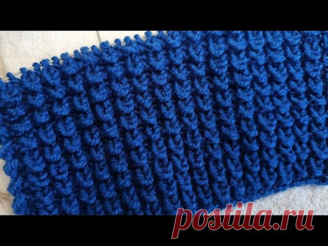 Объемный узор спицами! Подробный МК 💫