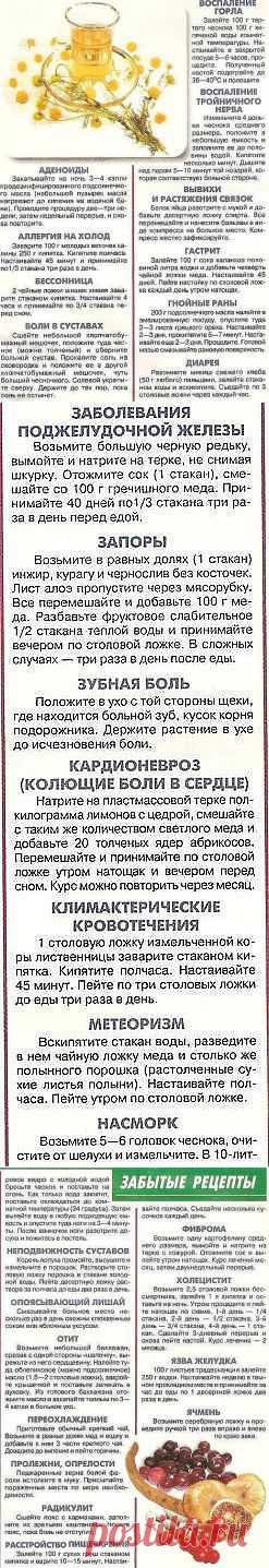 забытые рецепты