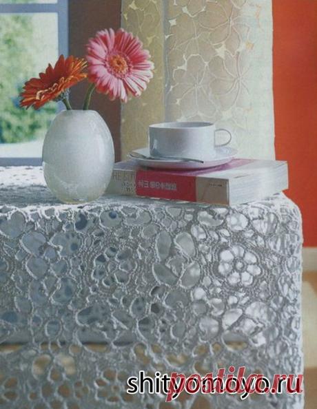 Белая ажурная скатерть, связанная крючком. Описание и схемы бесплатно/Салфетки. Скатерти/Вязание/Статьи / Шитье, вязание, рукоделие, бисероплетение