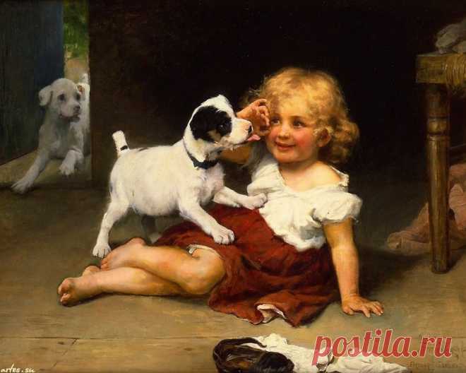 Дети и собаки в живописи - Художественная галерея